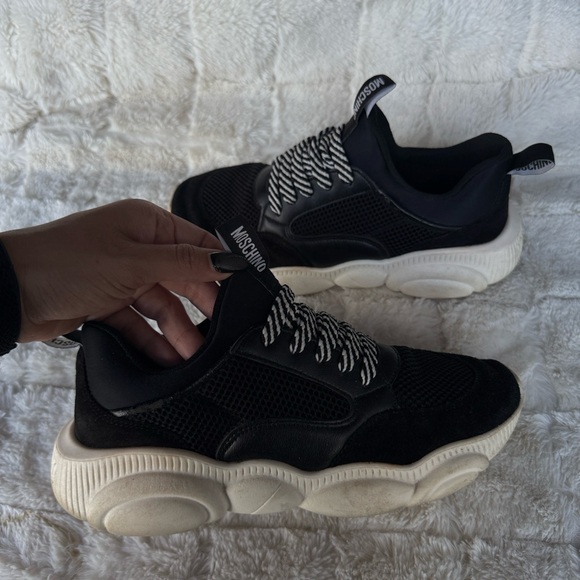 Moschino Black and White Sneakers - Picture 2 of 3